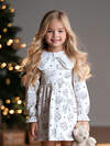 Апрель Платье 573625 1ДПД4955001н котята с сердечками на белом+белый