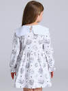 Апрель Платье 573625 1ДПД4955001н котята с сердечками на белом+белый