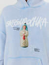MARK FORMELLE Худи 574109 122775-1 ACID WASH голубой +печать