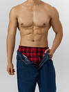 MARK FORMELLE Трусы 574221 411152-2 черная клетка на красном +мелкая набивка на черном