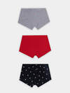 MARK FORMELLE Трусы 574225 411122-3 мелкая набивка на черном +красный +снеговики на сером