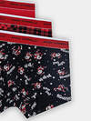 MARK FORMELLE Трусы 574230 411124-3 Деды морозы на черном +красный +ч.клетка на красном