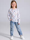 Апрель Лонгслив 574742 1ДДЛД3568001н нежные цветы на белом
