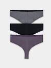 MARK FORMELLE Трусы 576026 412247H-3 меланж темно-серый+гортензия +черный