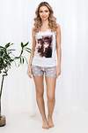 Натали Пижама 576664 Пижама Два котенка шорты белый