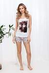 Натали Пижама 576664 Пижама Два котенка шорты белый