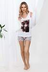 Натали Пижама 576664 Пижама Два котенка шорты белый
