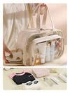 Kristaller Сумка-косметичка унисекс прозрачная с отделением для обуви, бежевый 576808 28290 