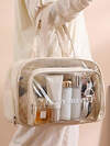 Kristaller Сумка-косметичка унисекс прозрачная с отделением для обуви, бежевый 576808 28290 
