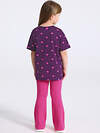 Апрель Комплект 577548 2ДФБ5914023н ярко-розовые сердечки на темно-сиреневом+ярко-розовый