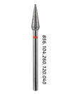 MANITA Фреза алмазная капля большая для аппаратного маникюра 856.104.260.120.040 ФАК-4,0 12М, красная насечка, ø 4,0 мм, 5 шт. 577564 28347 