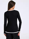 Апрель Лонгслив 577572 1ЖДЛД4616323 черный+белый