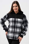 Натали Толстовка 578623 52452 черный/клетка