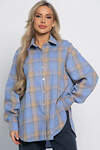 LT Collection Рубашка 578742 Б15107-7М голубой, бежевый