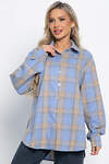 LT Collection Рубашка 578742 Б15107-7М голубой, бежевый
