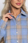LT Collection Рубашка 578742 Б15107-7М голубой, бежевый
