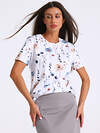 Апрель Футболка 580385 1ЖДФК3302001н крупные нежные цветы