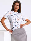 Апрель Футболка 580385 1ЖДФК3302001н крупные нежные цветы