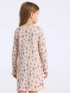 Апрель Платье 580404 1ДПД5064223н зайки с цветами на персиковом