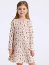 Апрель Платье 580404 1ДПД5064223н зайки с цветами на персиковом