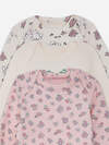 MARK FORMELLE Боди детское 580418 13016-3 молочный +котики с цветами на молочном +цветочки на розовом