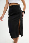 Натали Юбка 580835 Юбка Офис с вырезом черная черный