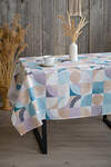 Натали Скатерть 581144 Скатерть Марципан голубой+серый