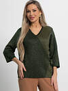 LT Collection Блуза 581792 Б15077-18М оливковый