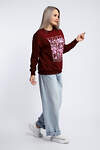 Натали Толстовка 581923 80047 бордовый