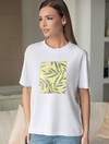 VILATTE Футболка 583452 D49.158 белый_листья