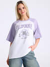 Апрель Футболка 583790 1ЖДФК5037001 белый+светло-сиреневый