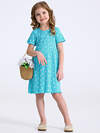 Апрель Платье 583794 1ДПК4967223н ромашки на бирюзе