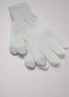CLEVER Перчатки 585857 543478ак сенс молочный/люрекс серебро
