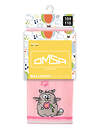 Omsa Колготки 586349 OMSA kids Collant  11P62-2 с рисунком (кот и зайчик) Rosa Chiaro (Розовый)