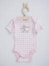 MARK FORMELLE Боди детское 586620 13015-1-2 розовая клетка на белом +клубничка на белом