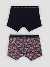 MARK FORMELLE Трусы 586863 411221-2 черный +японский паттерн на бордовом