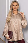 LT Collection Рубашка 587367 Б15352-7М бежевый