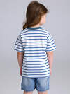 Апрель Футболка 587600 1ДДФК5059001н полоска белый+синий+темно-голубой325 / Три сердечка вышивка