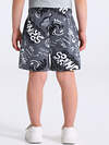 Апрель Шорты 587604 1ПШК4695804н черно-белые граффити на сером