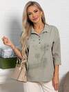 LT Collection Блуза 588274 Б15309-18М оливковый