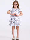 Апрель Платье 588617 1ДПК5104804н нежные цветы на белом