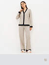 Omsa Пижама 588814 OmD 0232D ALTA MODA Пижама принт. женская (Рубашка+Брюки прямые), CO Beige (Бежевый)