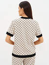 Omsa Пижама 588816 OmD 0244D ALTA MODA Пижама принт. жен. (Рубашка кор.рукав+Брюки прямые), CO Beige (Бежевый)