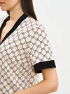 Omsa Пижама 588816 OmD 0244D ALTA MODA Пижама принт. жен. (Рубашка кор.рукав+Брюки прямые), CO Beige (Бежевый)
