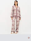 Omsa Пижама 588818 OmD 0232D SELVATICA Пижама принт. женская (Рубашка+Брюки прямые), CO Rosa Cashmere (Розовый)