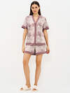 Omsa Пижама 588819 OmD 0240D SELVATICA Пижама принт. женская (Рубашка кор.рукав+Шорты), CO Rosa Cashmere (Розовый)