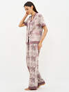 Omsa Пижама 588820 OmD 0244D SELVATICA Пижама принт. жен.(Рубашка кор.рукав+Брюки прямые), CO Rosa Cashmere (Розовый)