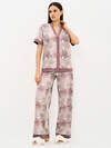 Omsa Пижама 588820 OmD 0244D SELVATICA Пижама принт. жен.(Рубашка кор.рукав+Брюки прямые), CO Rosa Cashmere (Розовый)