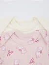 MARK FORMELLE Боди детское 588991 13015-2 молочный +бантики и зайки на розовом