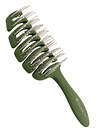 Dewal Щетка для волос туннельная с нейлоновой щетиной, 12 рядов, зелёный 589374 21104 